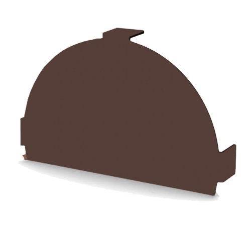 Заглушка конька круглого простая-0,5 Norman RAL8017