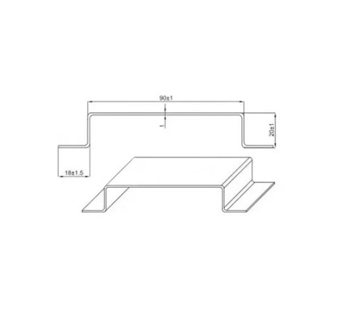 Купить крепежный профиль 90х20х3000 (ОЦ-01-БЦ-1.2) 