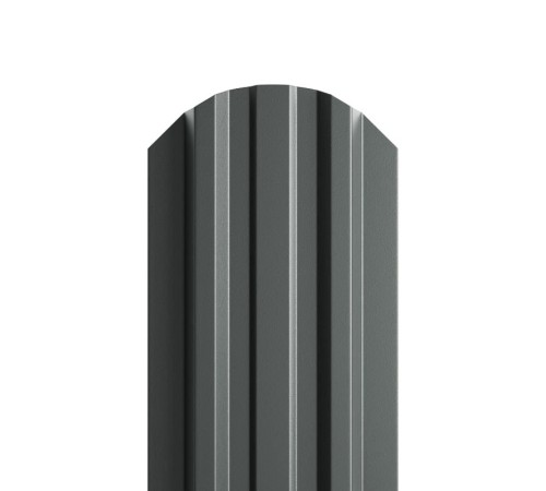 Штакетник металлический П-образный (ЭКМ)-0.45, 16,5х99, Края НЕзавальцованные, Полиэстер RAL7005