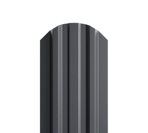 Штакетник металлический П-образный (ЭКМ)-0.5, 16,5х99, Края НЕзавальцованные, PURMAN RAL7024