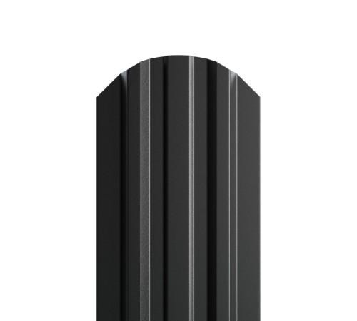 Штакетник металлический П-образный (ЭКМ)-0.5, 16,5х99, Края НЕзавальцованные, PURMAN RAL9005