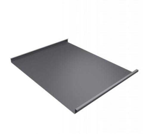 Купить фальц двойной стоячий 0,65 PE с пленкой на замках RAL 7004 сигнальный серый 