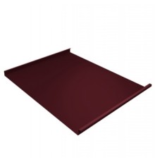 Фальц двойной стоячий 0,65 PE с пленкой на замках RAL 3005 красное вино