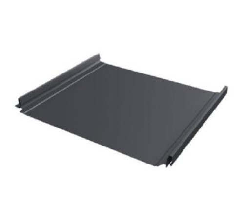 Купить кликфальц 0,5 PurLite Мatt с пленкой на замках RAL 7024 мокрый асфальт 