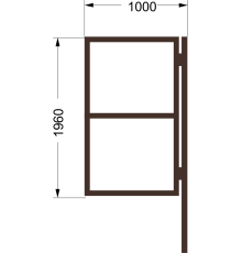 Калитка «Эльбрус» - каркас / RAL 6005 / 2м