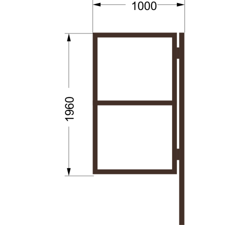 Калитка «Эльбрус» - каркас / RAL 6005 / 2м