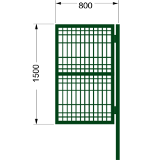 Калитка «Аврора» - каркас + 1 столб / RAL 8017 / 1.5м