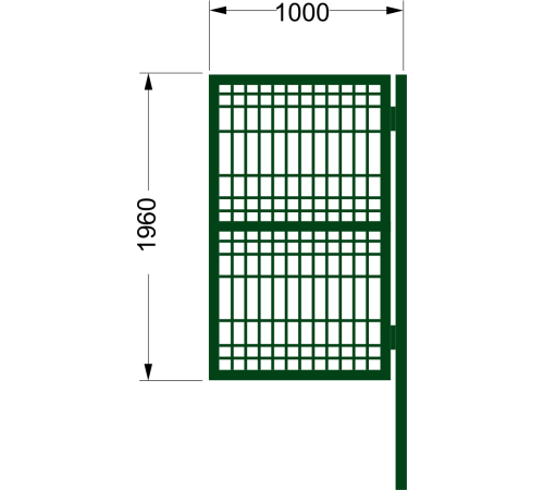 Калитка «Эльбрус» - каркас со сварной сеткой / RAL 8017 / 2м