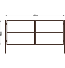 Ворота «Эльбрус» - каркас / RAL 6005 / 2м