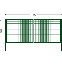 Ворота «Аврора» - каркас + 2 столба / RAL 8017 / 1.5м