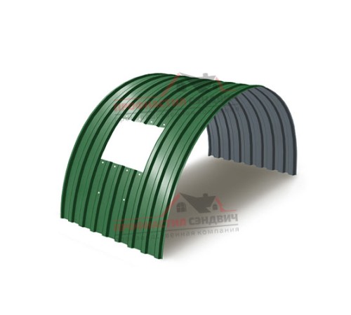 Укрытие конвейеров из арочного профлиста МП20ПГ-1150, 0,9, в полимерном покрытии по выгодной цене в широком ассортименте