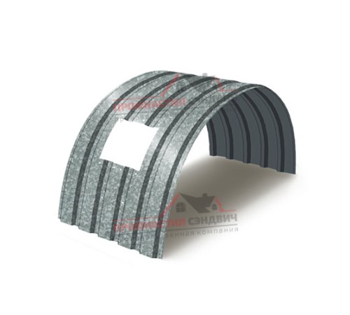 Укрытие конвейеров из арочного профлиста МП35ПГ-1076, 0,5, оцинкованный по выгодной цене в широком ассортименте