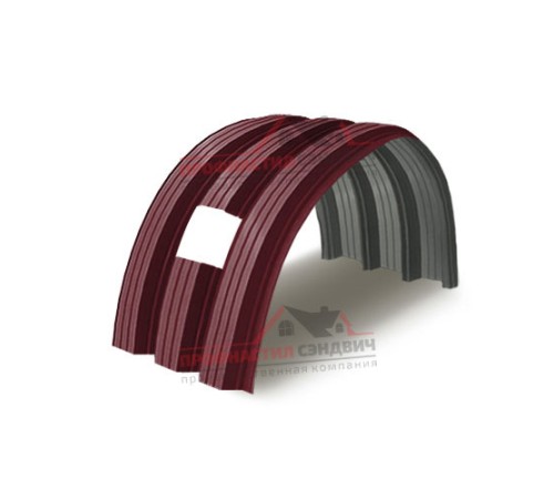 Укрытие конвейеров из арочного профлиста Н112ПГ-807, 0,5, в полимерном покрытии по выгодной цене в широком ассортименте