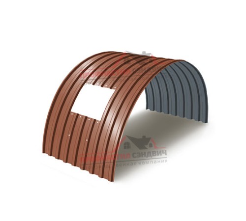 Укрытие конвейеров из арочного профлиста МП20ПГ-1150, 1,0, в полимерном покрытии по выгодной цене в широком ассортименте