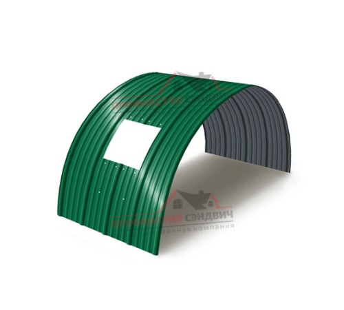 Укрытие конвейеров из арочного профлиста НС18ПГ-1170, 0,8, в полимерном покрытии по выгодной цене в широком ассортименте