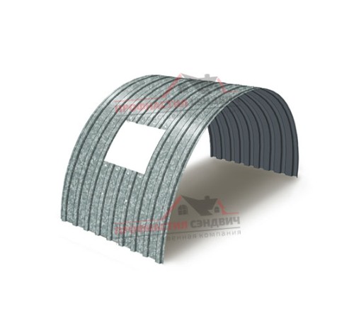 Укрытие конвейеров из арочного профлиста С17ПГ-1163, 0,6, оцинкованный по выгодной цене в широком ассортименте