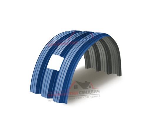 Укрытие конвейеров из арочного профлиста Н112ПГ-807, 0,7, в полимерном покрытии по выгодной цене в широком ассортименте