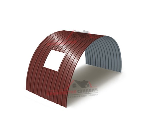 Укрытие конвейеров из арочного профлиста С18ПГ-1023, 0,7, в полимерном покрытии по выгодной цене в широком ассортименте