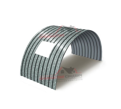 Укрытие конвейеров из арочного профлиста С21ПГ-1051, 0,5, оцинкованный по выгодной цене в широком ассортименте