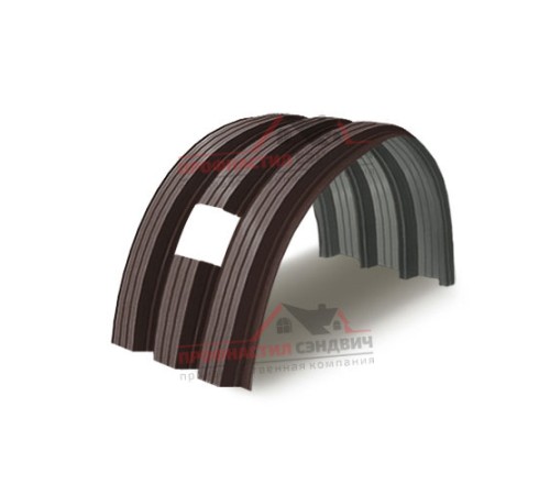 Укрытие конвейеров из арочного профлиста Н114ПГ-807, 1,0, в полимерном покрытии по выгодной цене в широком ассортименте