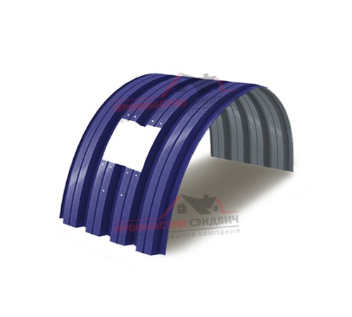 Укрытие конвейеров из арочного профлиста Н75ПГ-800, 0,6, в полимерном покрытии по выгодной цене в широком ассортименте