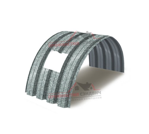 Укрытие конвейеров из арочного профлиста Н60ПГ-902, 0,6, оцинкованный по выгодной цене в широком ассортименте