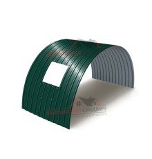 Укрытие конвейеров из арочного профлиста С18ПГ-1023, 0,8, в полимерном покрытии