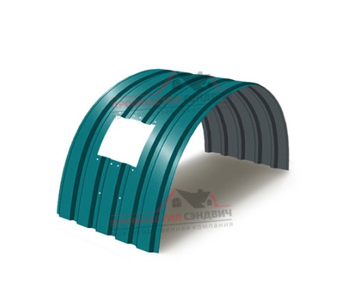 Укрытие конвейеров из арочного профлиста МП35ПГ-1076, 0,7, в полимерном покрытии по выгодной цене в широком ассортименте