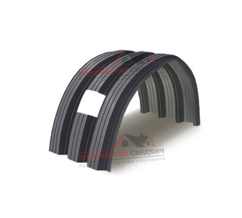 Укрытие конвейеров из арочного профлиста Н112ПГ-807, 0,9, в полимерном покрытии по выгодной цене в широком ассортименте