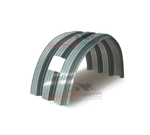 Укрытие конвейеров из арочного профлиста Н114ПГ-807, 0,7, нержавеющий по выгодной цене в широком ассортименте