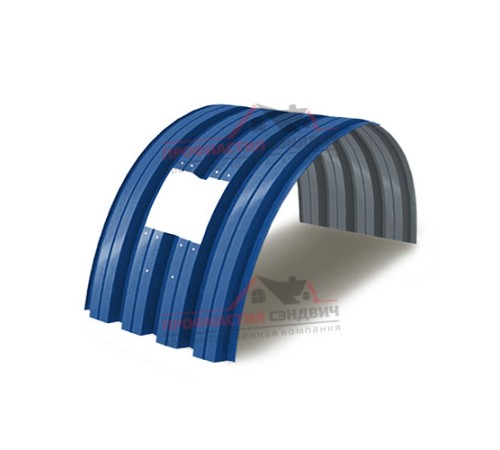 Укрытие конвейеров из арочного профлиста Н75ПГ-800, 0,7, в полимерном покрытии по выгодной цене в широком ассортименте