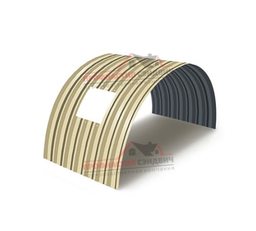 Укрытие конвейеров из арочного профлиста С15ПГ-1190, 0,5, в полимерном покрытии по выгодной цене в широком ассортименте