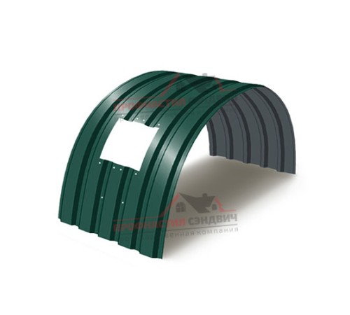 Укрытие конвейеров из арочного профлиста МП35ПГ-1076, 0,8, в полимерном покрытии по выгодной цене в широком ассортименте