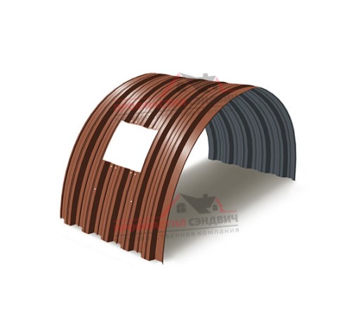 Укрытие конвейеров из арочного профлиста НС35ПГ-1060, 1,0, в полимерном покрытии по выгодной цене в широком ассортименте