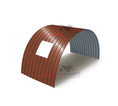 Укрытие конвейеров из арочного профлиста С18ПГ-1023, 1,0, в полимерном покрытии по выгодной цене в широком ассортименте