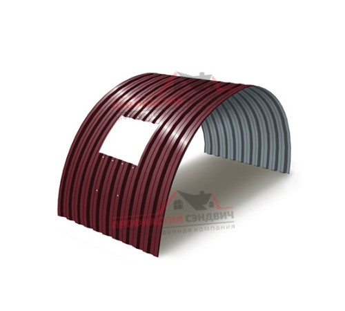 Укрытие конвейеров из арочного профлиста С21ПГ-1051, 0,6, в полимерном покрытии по выгодной цене в широком ассортименте