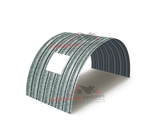 Укрытие конвейеров из арочного профлиста С15ПГ-1190, 0,9, оцинкованный по выгодной цене в широком ассортименте