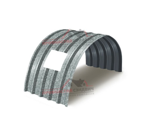 Укрытие конвейеров из арочного профлиста С44ПГ-1047, 0,5, оцинкованный по выгодной цене в широком ассортименте