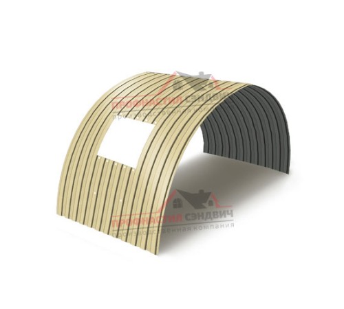 Укрытие конвейеров из арочного профлиста МП10ПГ-1200, 0,5, в полимерном покрытии по выгодной цене в широком ассортименте