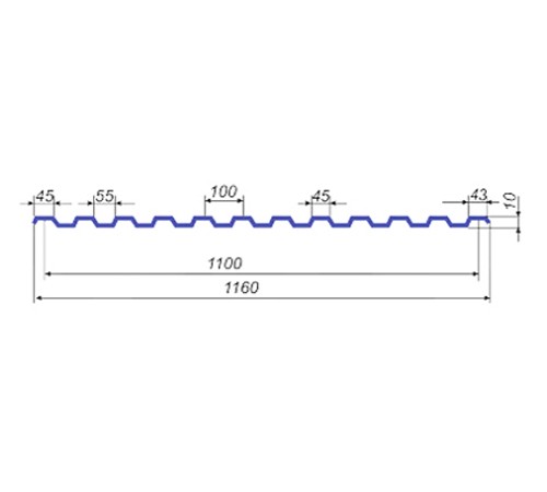 Укрытие конвейеров из арочного профлиста СС10ПГ-1160, 0,9, нержавеющий по выгодной цене в широком ассортименте