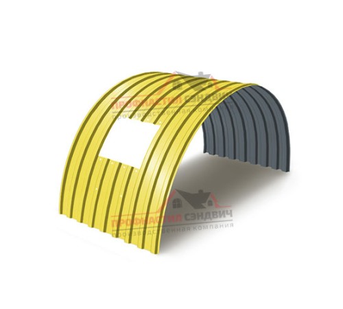 Укрытие конвейеров из арочного профлиста МП20ПГ-1150, 0,6, в полимерном покрытии по выгодной цене в широком ассортименте