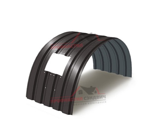 Укрытие конвейеров из арочного профлиста МП35ПГ-1076, 1,0, в полимерном покрытии по выгодной цене в широком ассортименте