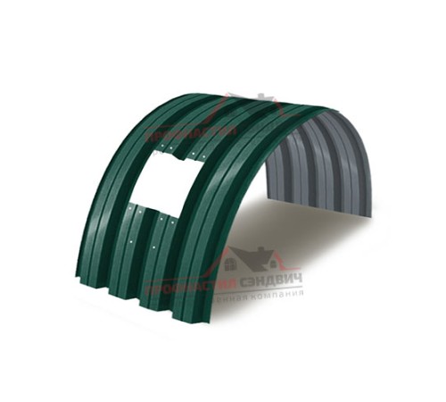 Укрытие конвейеров из арочного профлиста Н60ПГ-902, 0,8, в полимерном покрытии по выгодной цене в широком ассортименте