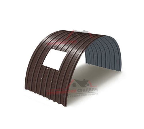 Укрытие конвейеров из арочного профлиста С17ПГ-1163, 1,0, в полимерном покрытии по выгодной цене в широком ассортименте