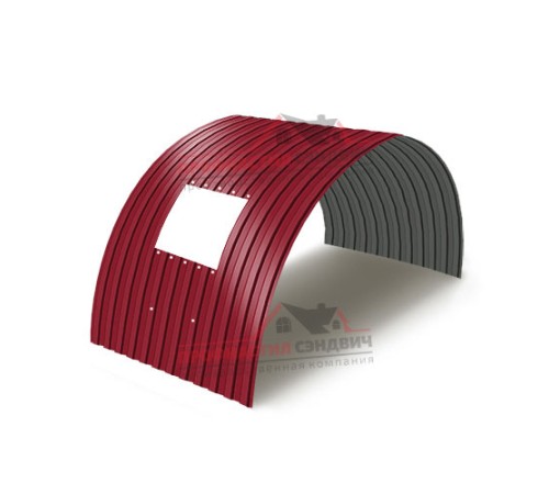 Укрытие конвейеров из арочного профлиста МП10ПГ-1200, 0,6, в полимерном покрытии по выгодной цене в широком ассортименте