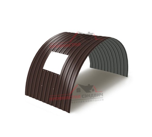 Укрытие конвейеров из арочного профлиста С8ПГ-1200, 1,0, в полимерном покрытии по выгодной цене в широком ассортименте