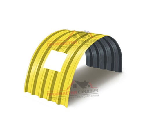 Укрытие конвейеров из арочного профлиста С44ПГ-1047, 0,5, в полимерном покрытии по выгодной цене в широком ассортименте