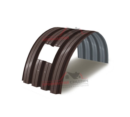 Укрытие конвейеров из арочного профлиста Н60ПГ-902, 1,0, в полимерном покрытии по выгодной цене в широком ассортименте