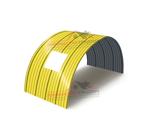 Укрытие конвейеров из арочного профлиста НС18ПГ-1170, 0,6, в полимерном покрытии по выгодной цене в широком ассортименте