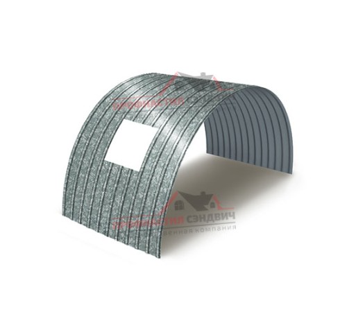 Укрытие конвейеров из арочного профлиста С18ПГ-1023, 0,6, оцинкованный по выгодной цене в широком ассортименте